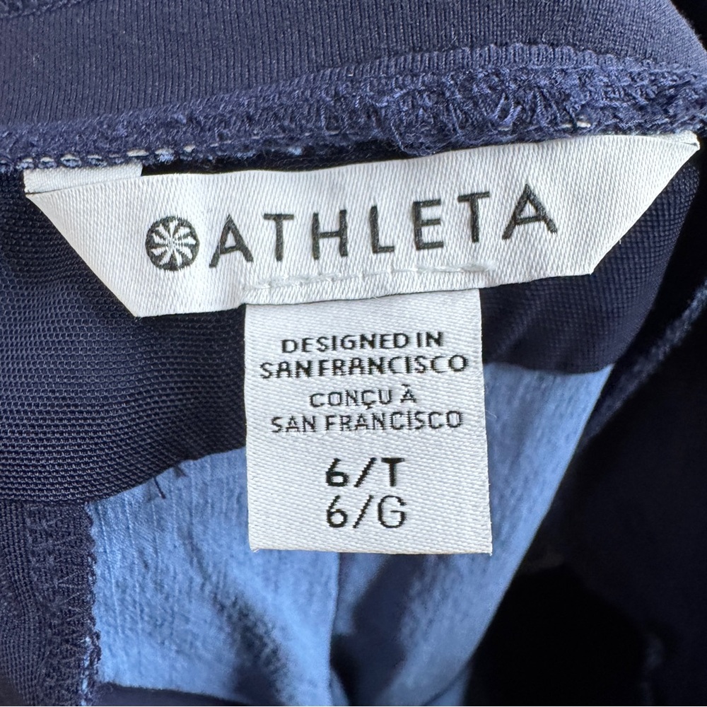 Athleta Pants Womens Size 6T Blue Floral Trekkie North Jogger Textured Ankle NWT - Picture 12 of 16